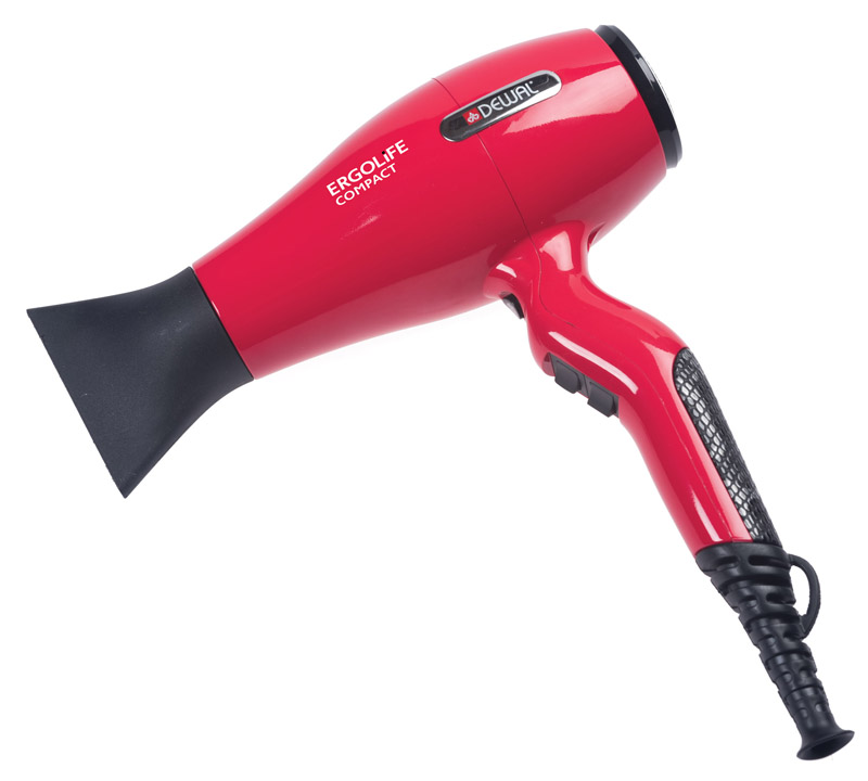 03-002 Red Фен DEWAL Erqolaife красный 2000W,ионизация /2 насадки/