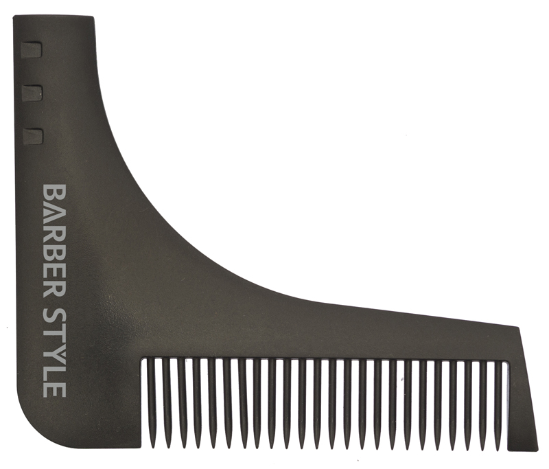 CO-007 Расческа для бороды BARBER STYLE DEWAL,черная, 9,5*11см