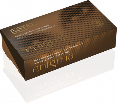 EN/5 ENIGMA Краска для бровей и ресниц светло-коричневая 2*20мл ESTEL