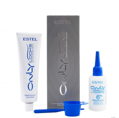 604 ONLY looks ESTEL Краска для бровей и ресниц  тон графит 30*50мл